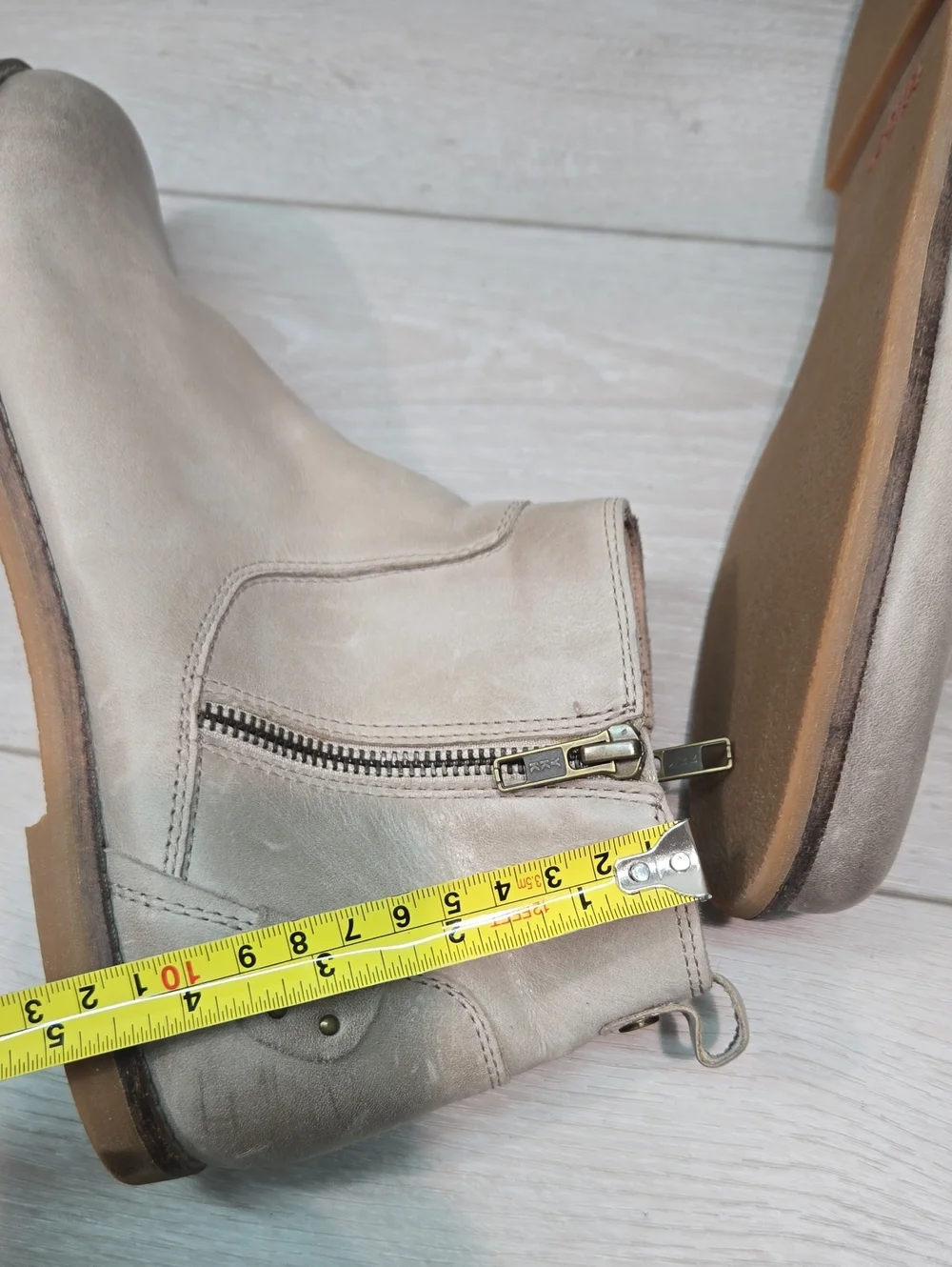 SoldTaos Women Double Time Ankle Leather Boots boho Shoes Sz 9.5